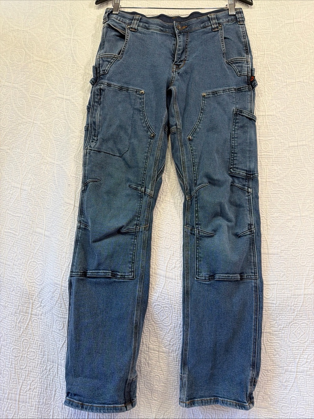 Dovetail Workwear Britt Utility Pants 10x32 Double Knee Stretch Denim Fits 30x30